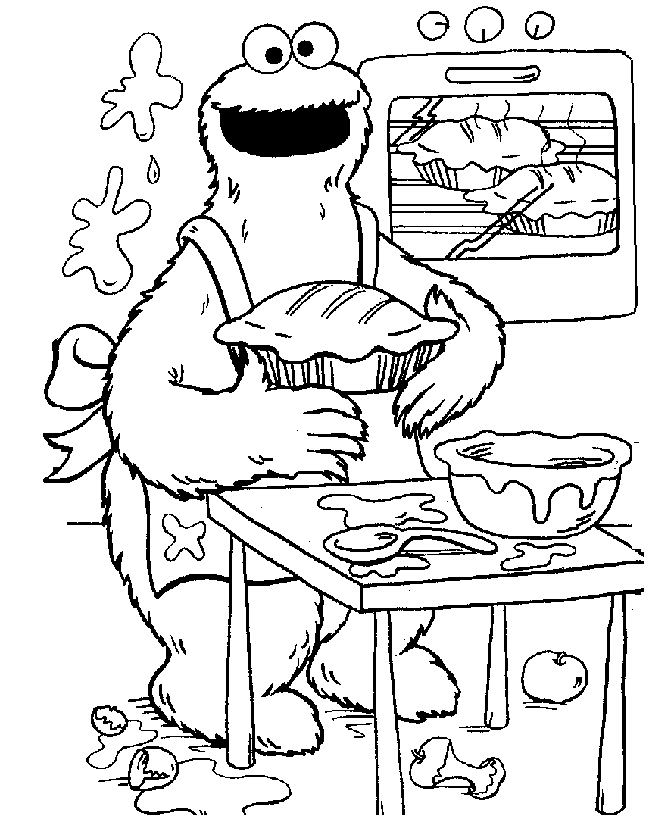 Cookie Monster coloring pages