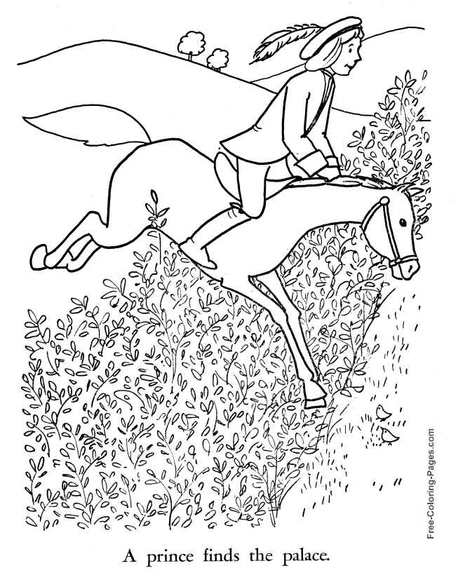 Prince Sleeping Beauty coloring page