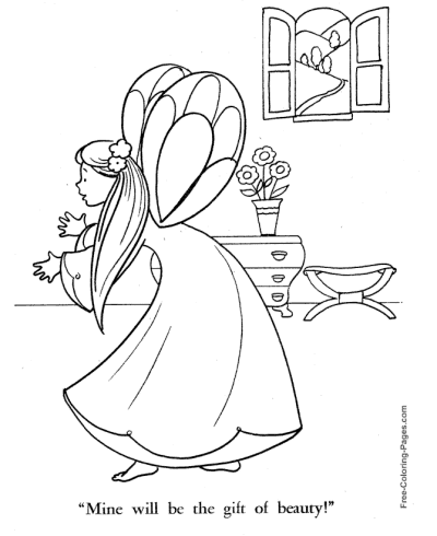 Free Sleeping Beauty Story coloring pages