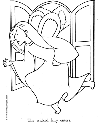 Sleeping Beauty coloring pages story