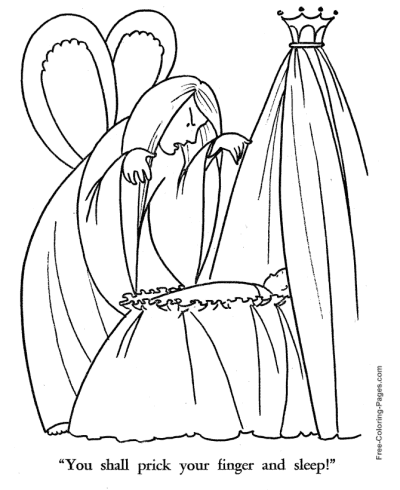 Coloring page Sleeping Beauty story