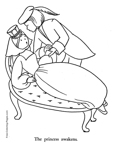 sleepy beauty coloring pages