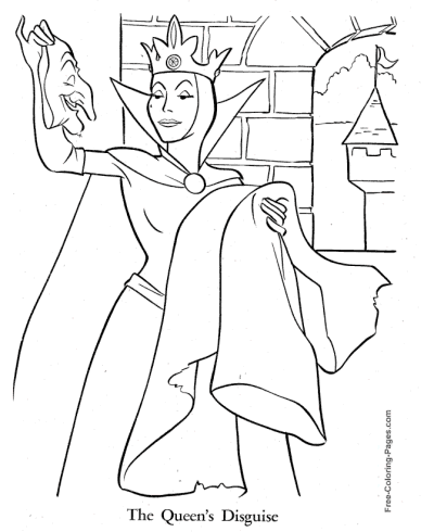Snow White coloring page Queen Disguise