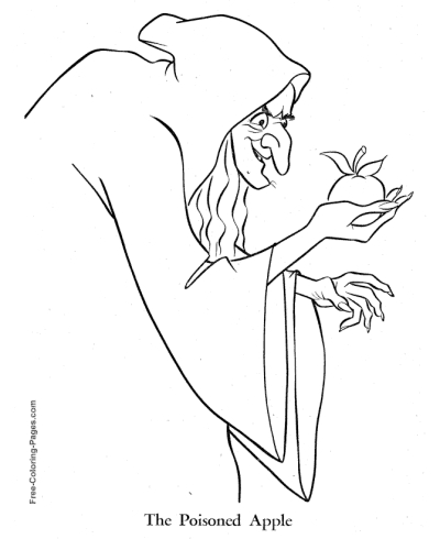 Poison Apple Snow White coloring page