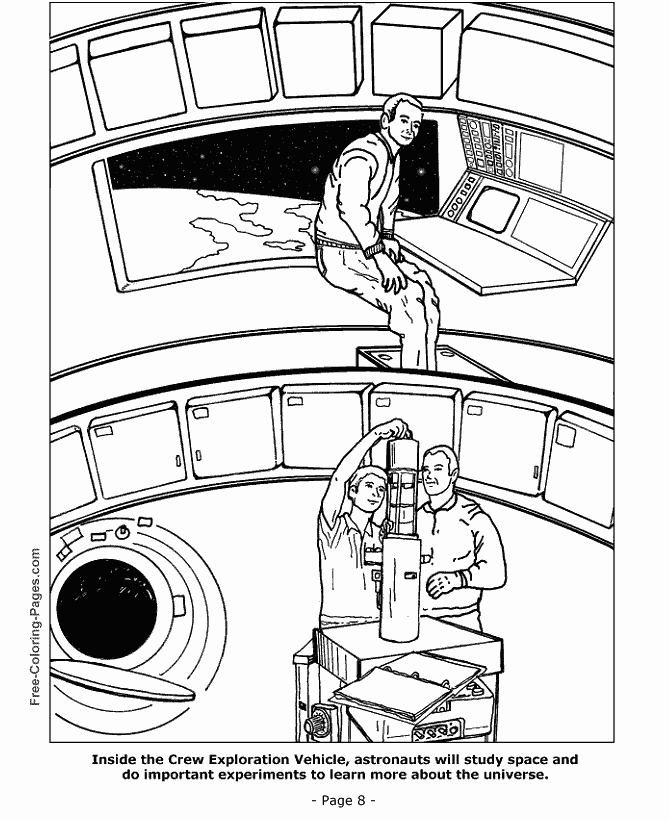 Print space shuttle coloring pages