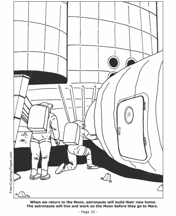Space Shuttle coloring book pages