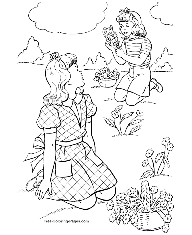 Coloring pages of Spring pictures