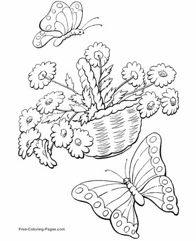 Spring coloring pages
