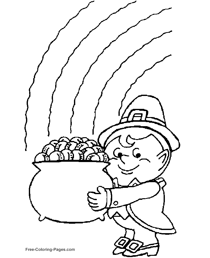 St Patrick´s Day coloring pages - This pot of gold