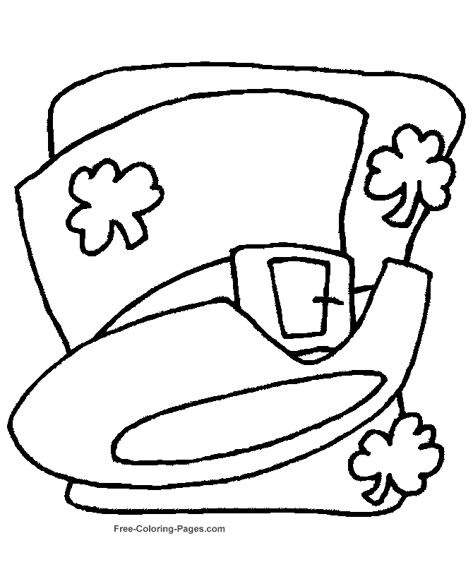 St. Patrick's Day coloring pages - Saint Patrick's Day hat