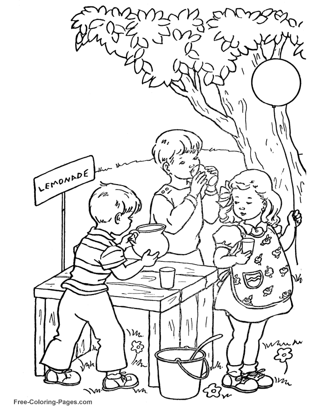 Summer Coloring Book Pictures
