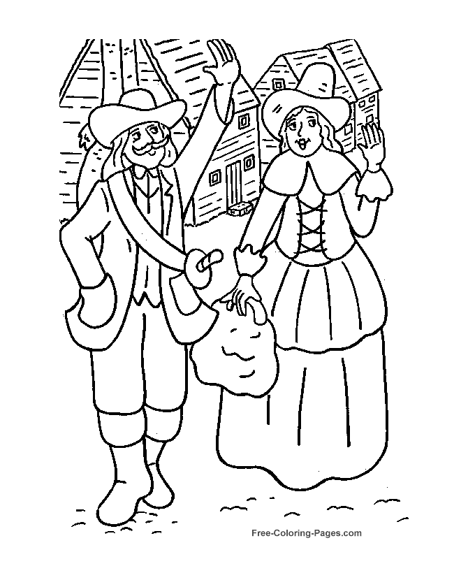 Printable Thanksgiving coloring pages 08