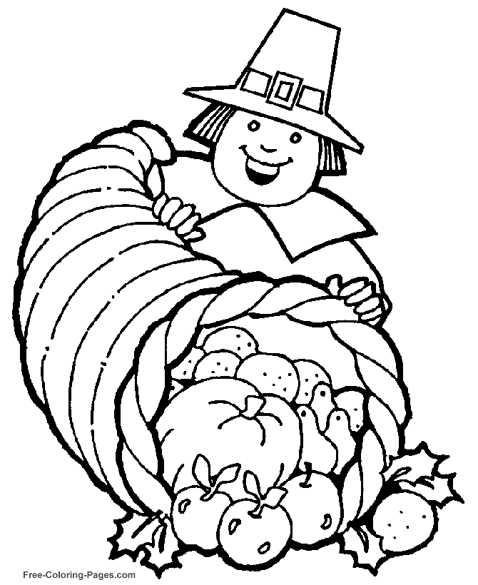 Printable Thanksgiving coloring pictures 29
