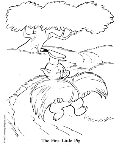 Free Three Little Pigs coloring pages