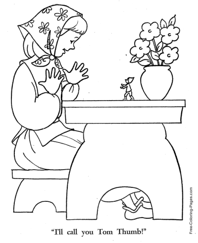 Tom Thumb coloring pages