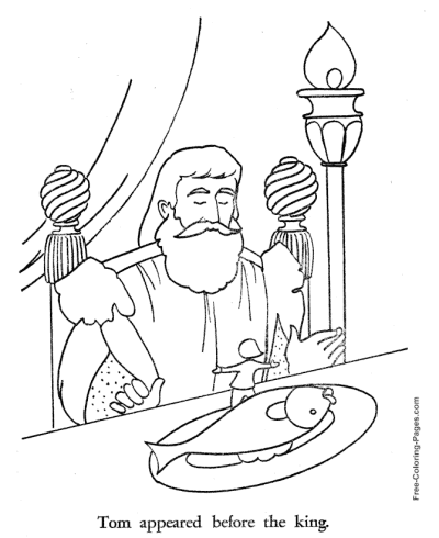 The King and Tom Thumb coloring page