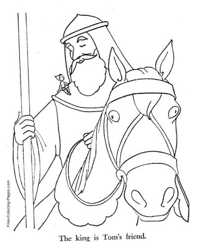 Friend Tom Thumb coloring page story