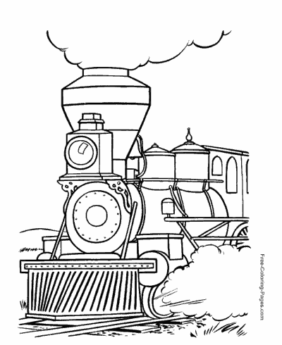 Coloring pages of trains