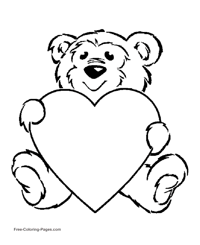 Valentine´s Day coloring pages - Apple Heart