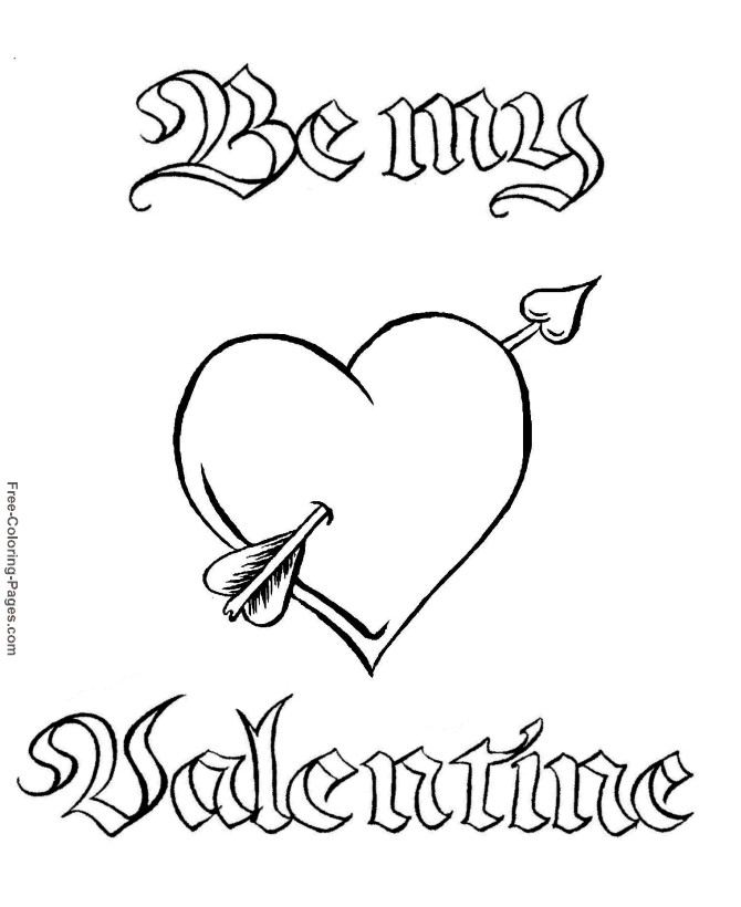 Valentine´s Day coloring pages - Valentine Flower