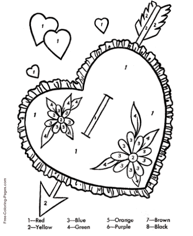 Valentine´s Day coloring pages - Heart Valentine