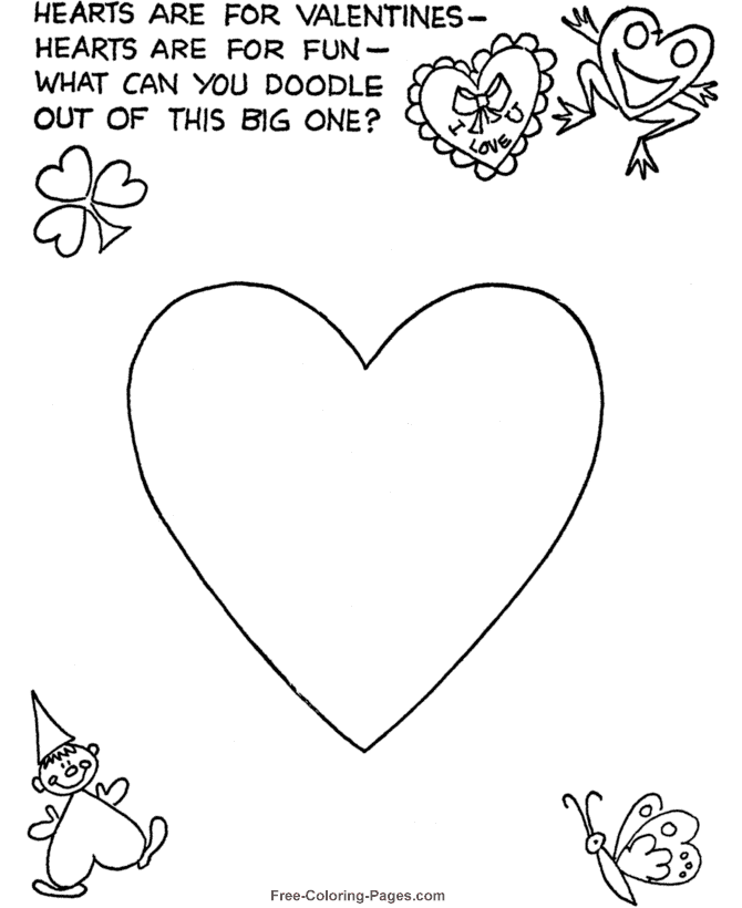 Valentine´s Day coloring pages - Valentine Bows