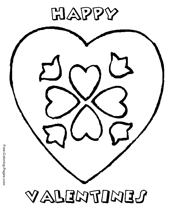 Valentine´s Day coloring pictures - Happy Valentines 4