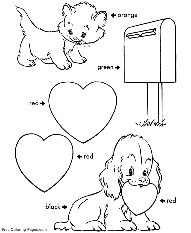Valentine´s Day coloring pictures - Be My Valentine 10