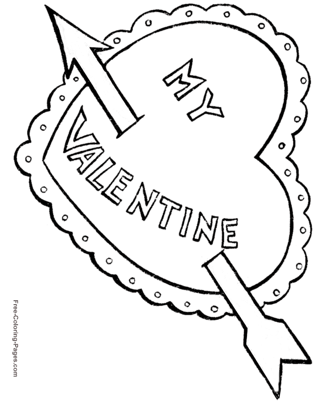 Valentine´s Day coloring pictures - Be My Valentine 12