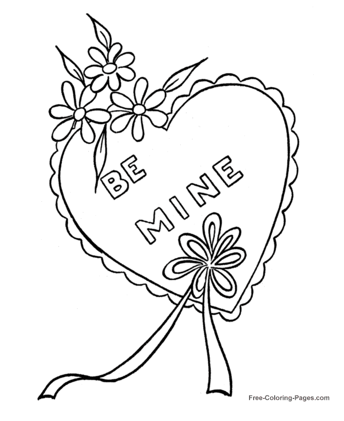 Valentine´s Day coloring pictures - Be My Valentine 13