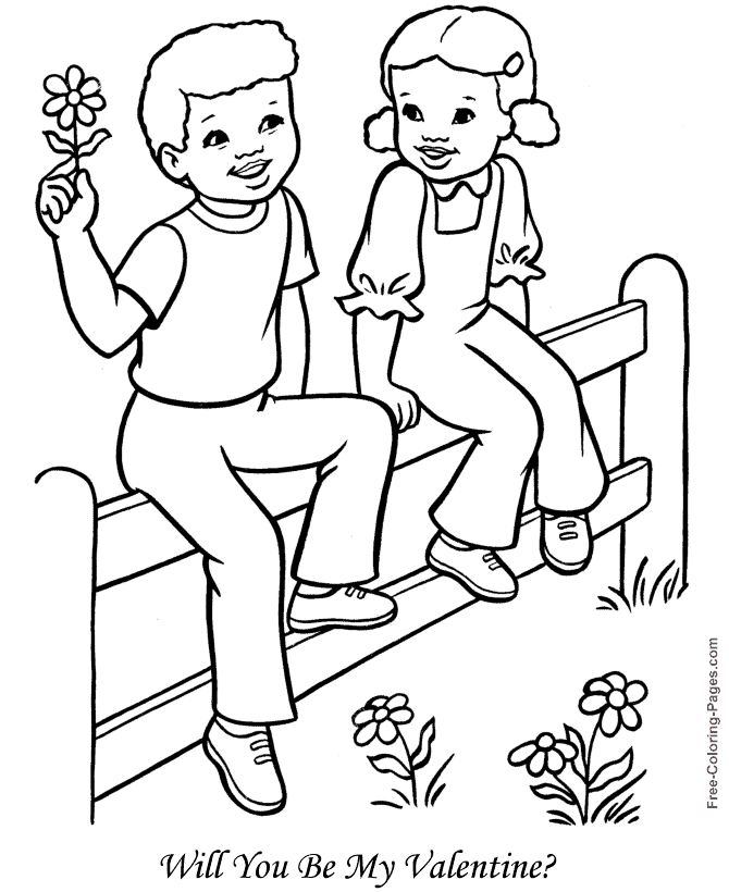 Valentine´s Day coloring sheet - Be Mine 15
