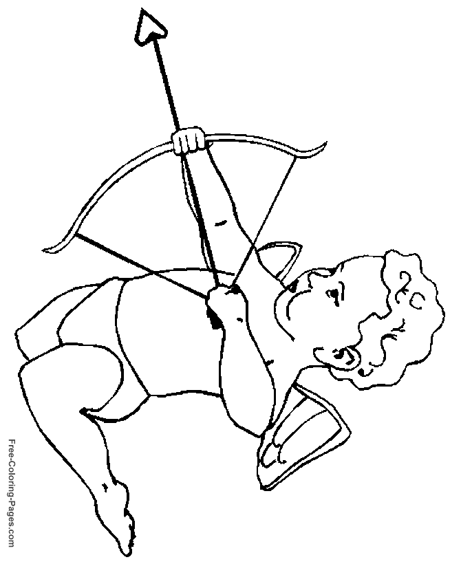 Valentine´s Day coloring pages - Baby Cupid