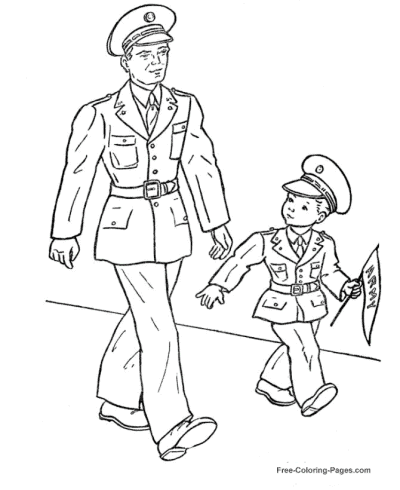 Veterans Day military coloring pages