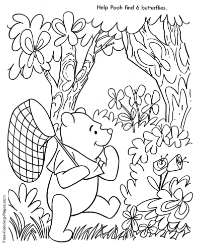 Winnie the Pooh Coloring Pages Free and Printable