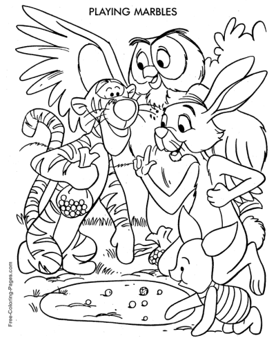 Winnie Pooh coloring page to print