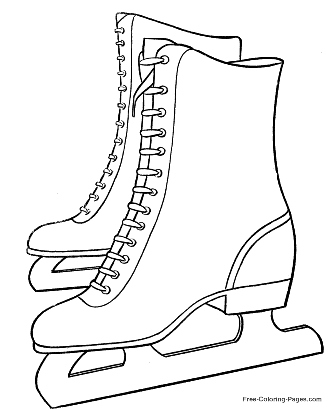 Winter coloring pages - Ice Skates