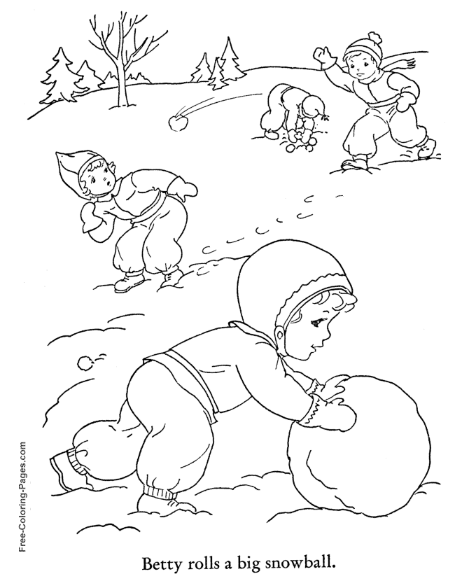 Winter Coloring Pictures - Snow Day
