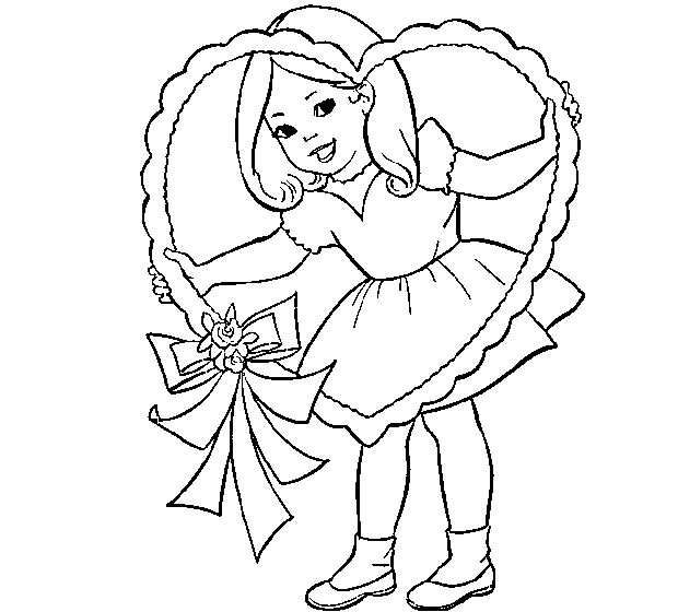 online Valentine´s Day coloring book